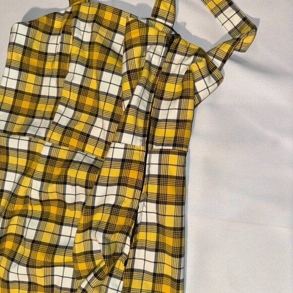 H&M Yellow Black Plaid Dress - Picture 2 of 5